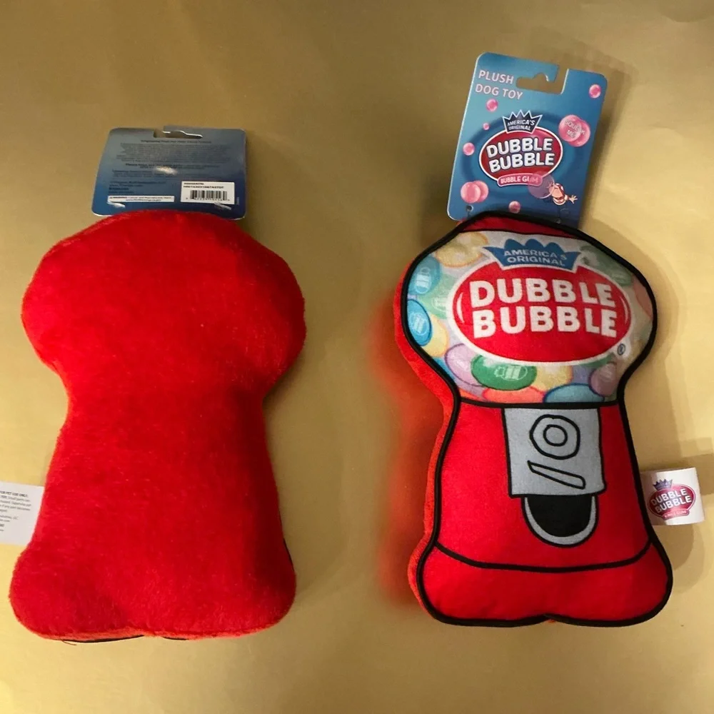 Red Plush Gumball Machine Small Medium Dog Toy